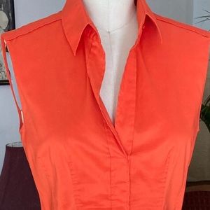Hugo Boss Orange V-Neck Sleeveless Top